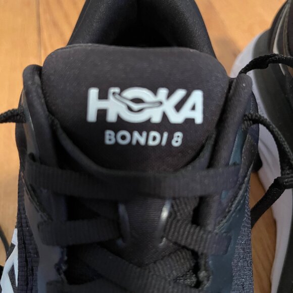 Hoka Bondi 8 Black and White - Picture 4 of 7